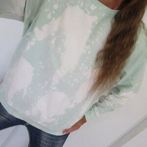 FILA Sweatshirt Size XXL Bleach Splatter Pullover Crew